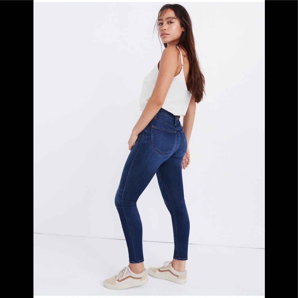 Madewell Jeans Curvy High Rise Skinny Medium Wash Womens Size 25 T.